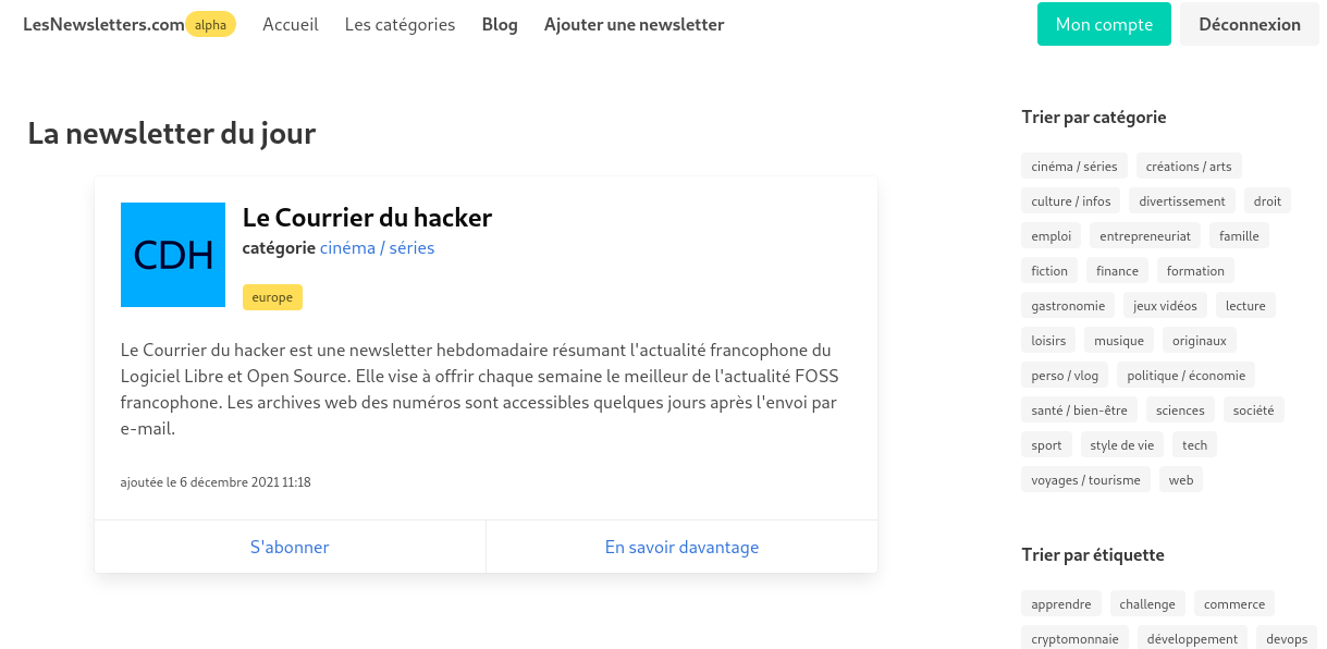 Logo de la startup LesNewsletters